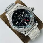 Swiss Replica Breitling Avenger II GMT Watch Black Arabic Numerals Dial Diamond Bezel